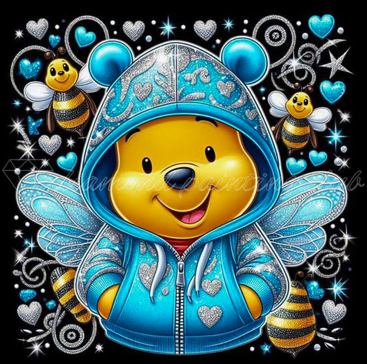 Pooh The Bear Bee Gem Dot Art
