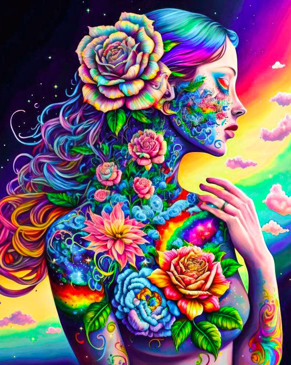 Psychedelic Flower - 5D Diamond Painting 