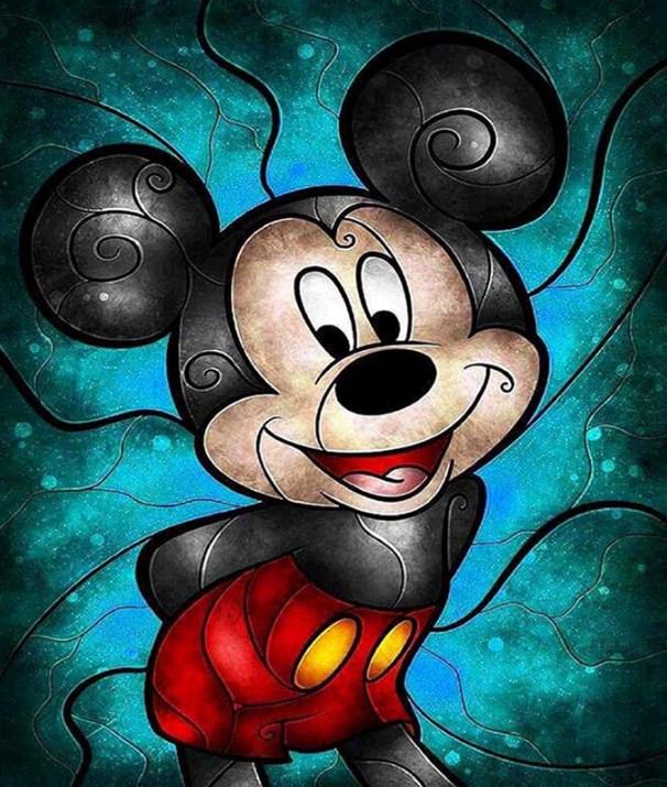 Mickey Mouse Stained Glass Diamond Painting – All Diamond Painting Art