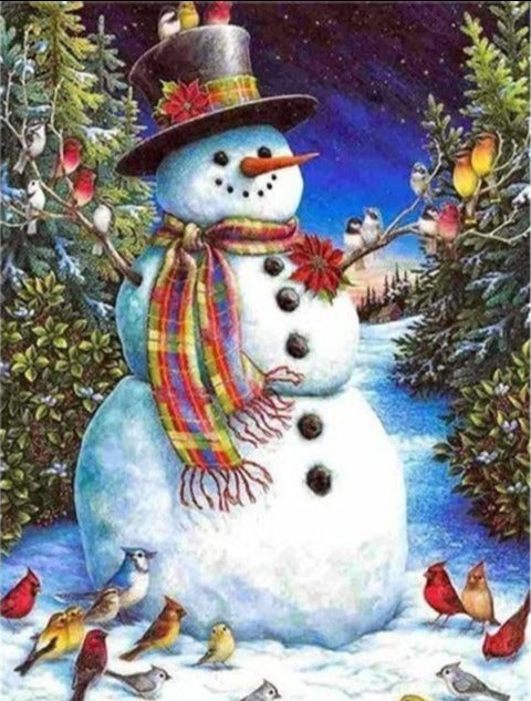 Diamond Art Kit Snowman