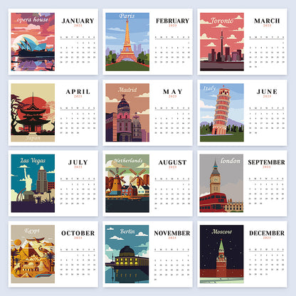 12 Pieces 2025 Calender Set - Paint By Numbers