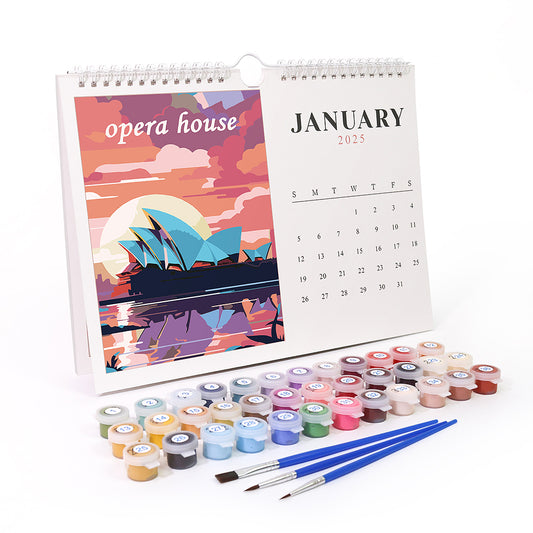 12 Pieces 2025 Calender Set - Paint By Numbers