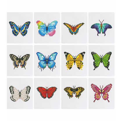 12Pcs Butterfly Mini Diamond Painting Kit