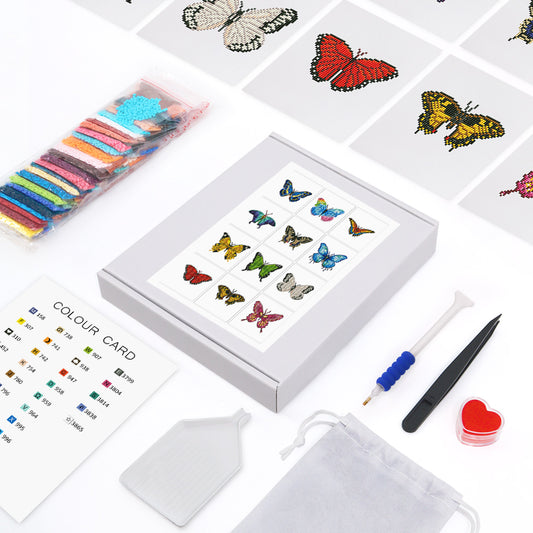 12Pcs Butterfly Mini Diamond Painting Kit