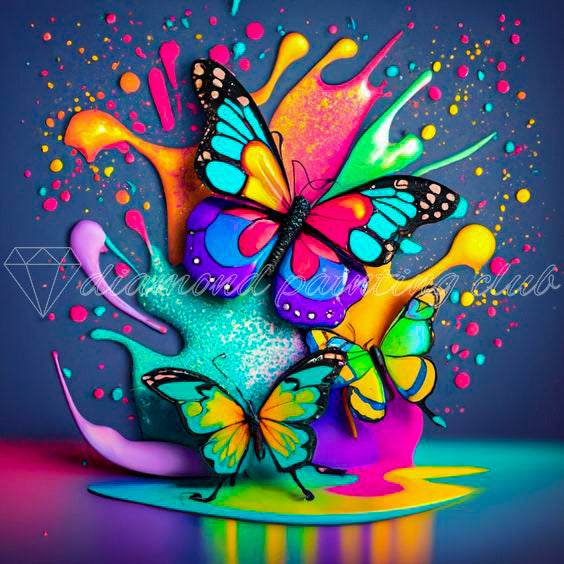 Colorful Butterflies Shop Diamond Art Kit