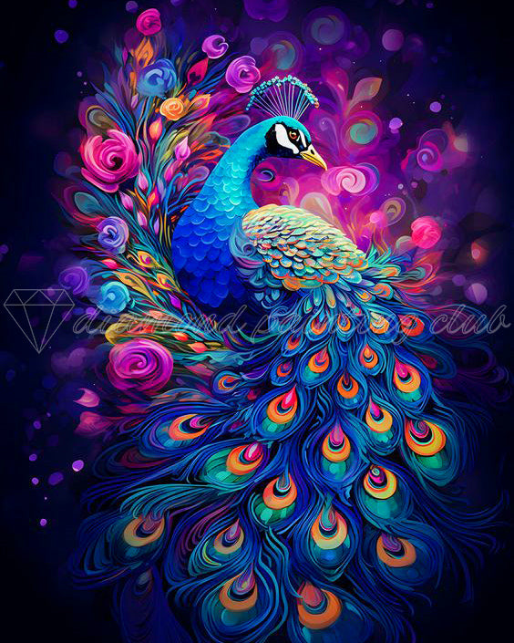 Colorful Peacock Diamond Dot Paintings