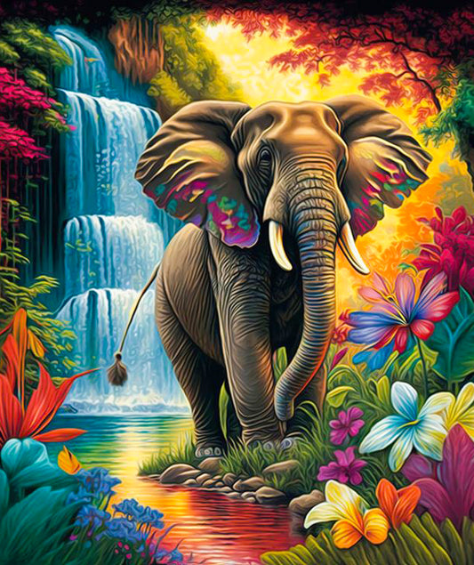 Elephant Jungle Diamond Art