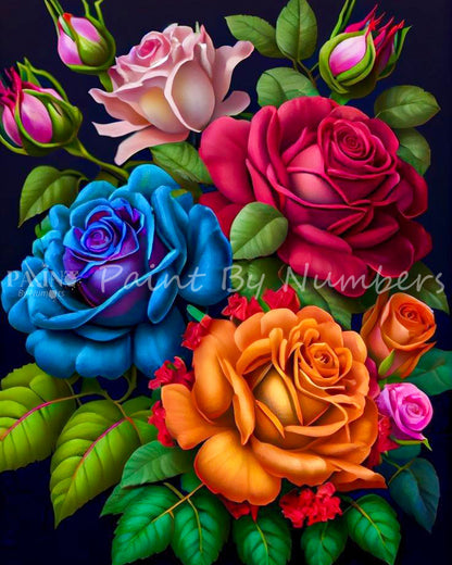 Four Roses Paint By Number Kit