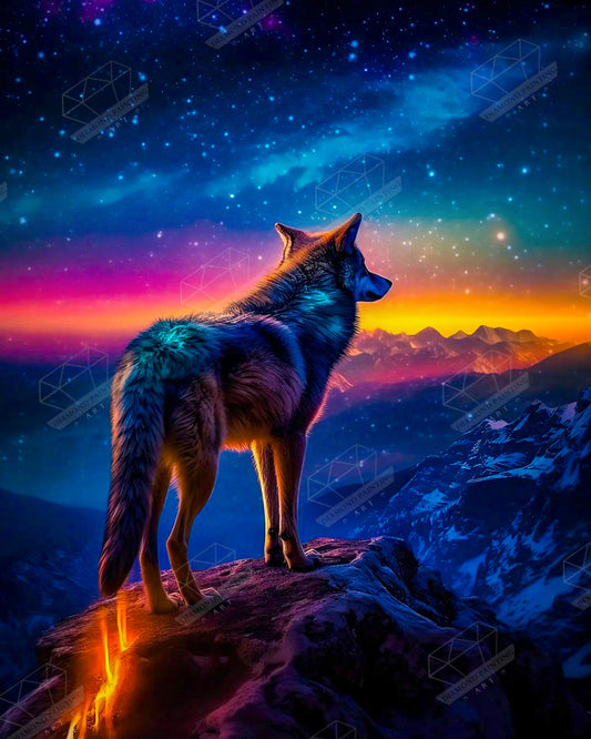 Galaxy Wolf Diamond Painting