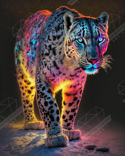 Peinture au diamant léopard illuminée 