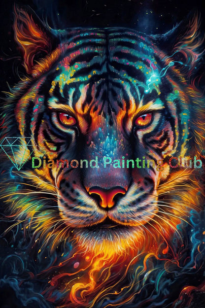 Magistic Tiger Paint With Diamonds