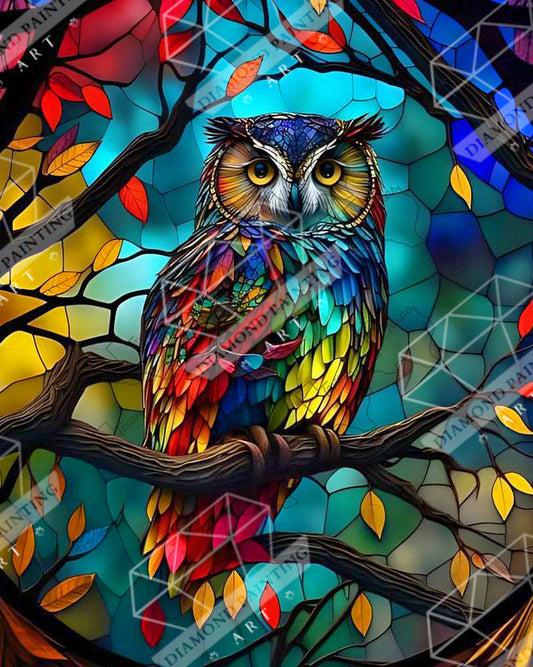 Multi Color Owl Diamond Art