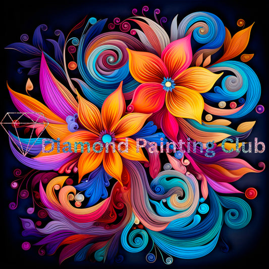 Shades Of Colors - Flowers Diamond Painting