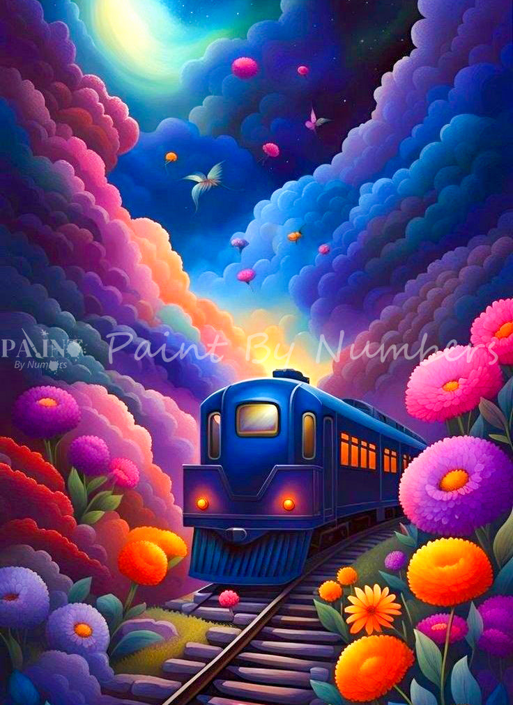 Train In Magical World Paint By Numbers