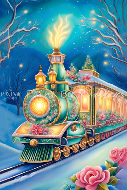 Winter Train Dreams Paint By Numbers For Adults