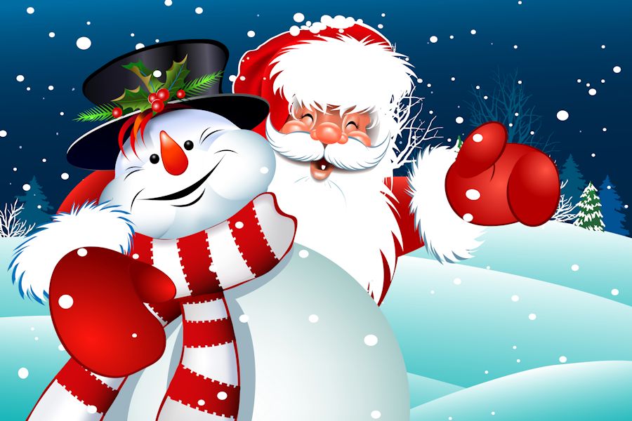 Happy Santa & Snowman - Christmas Diamond Art - All Diamond Painting Art