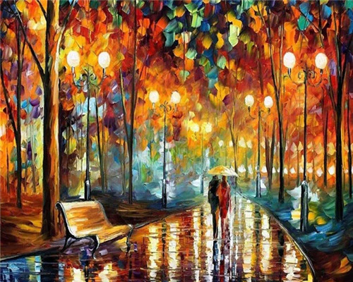 A Walk In Rain - Best paint by numbers