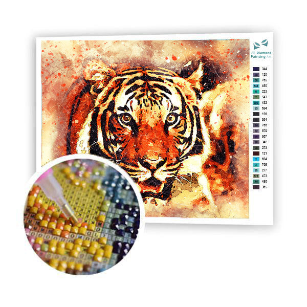 Abstract Tiger - Animals Diamond Art