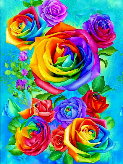 Beautiful Colorful Roses - Adult Paint By Numbers