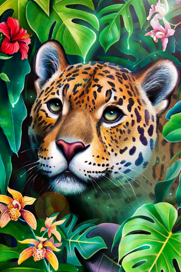 Beautiful Leopard paint by numbers