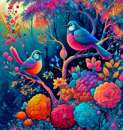 Happy World - Birds paint by numbers