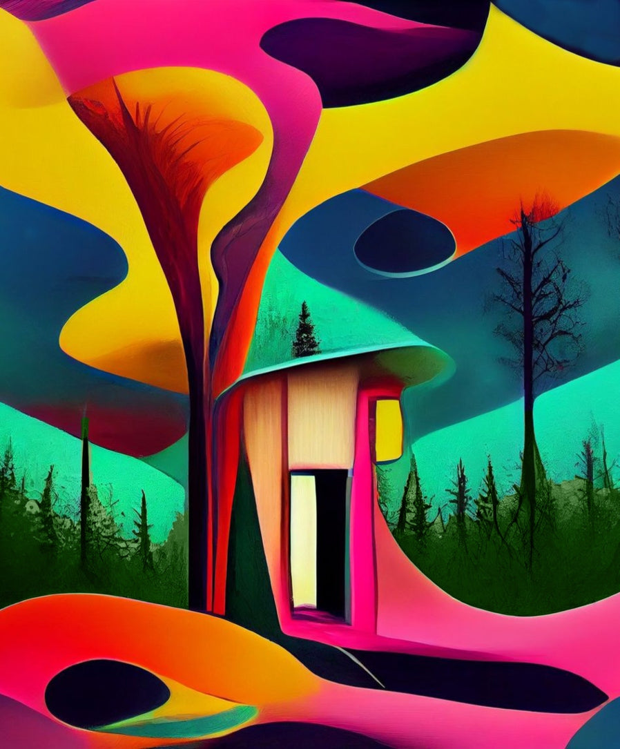 Colorful House Art - Diamond Art Kit