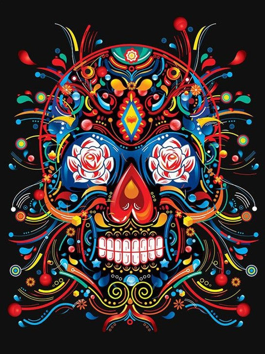 Colorful Skeleton - Skull paint by numbers