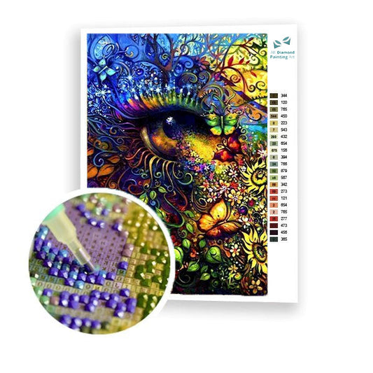 Eye In The Abstract Flowers - Best Diamond Art