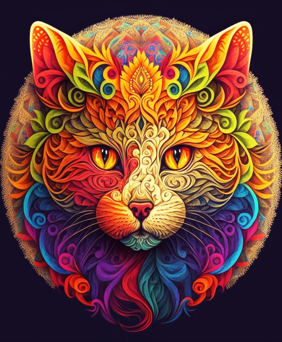 Fire Cat - Animals Paint By Number