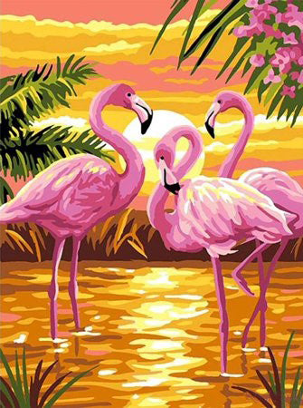 Flamingo Sunset - Adult Paint By Numbers