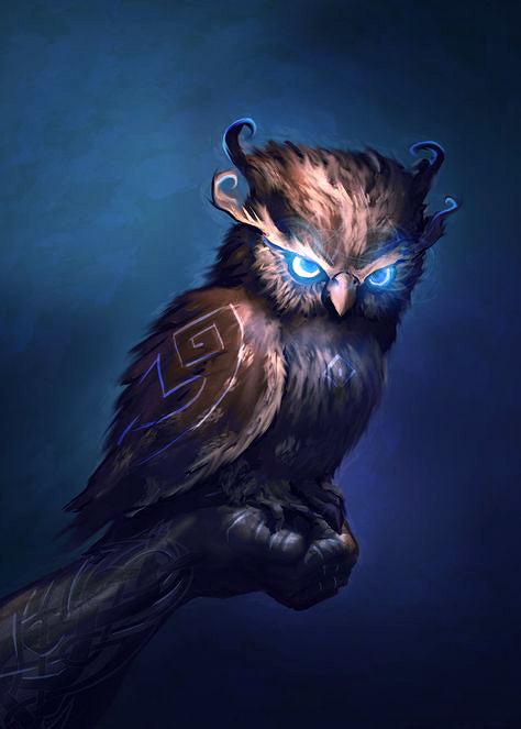 Fantasy Blue Owl - Diamond Paintings 