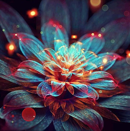 Glowing Flower - Paint by Diamonds