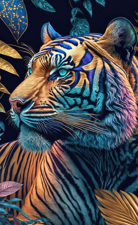 Gardien de l'invisible - Tiger Diamond Art 