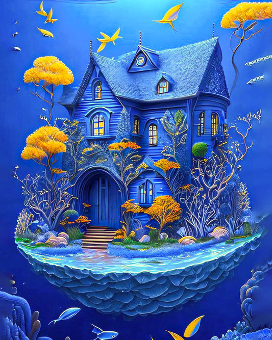 House In Ocean Diamond Painting Kit