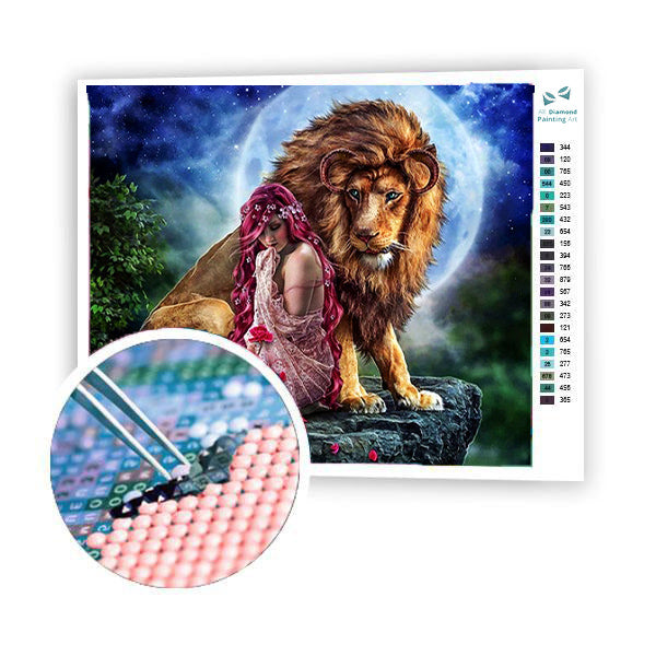 Lion The Protector -Animal Diamond Painting Kit