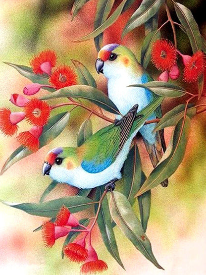 Lovely Birds Couple paint by numbers