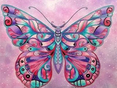 Lovely Butterfly - Paint By Diamonds