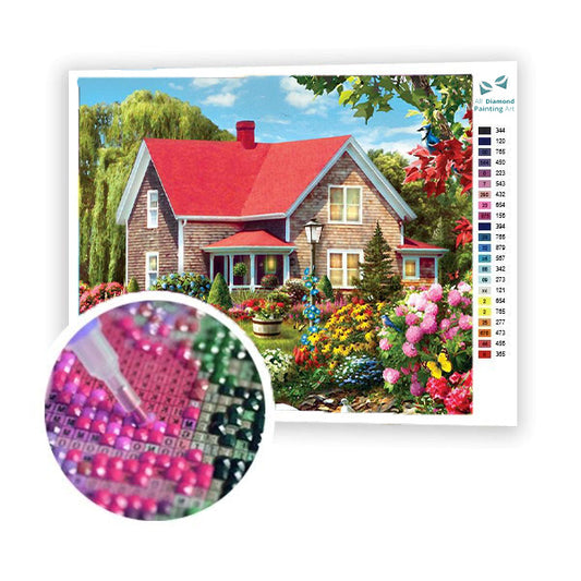 Lovely House - Beads Painting