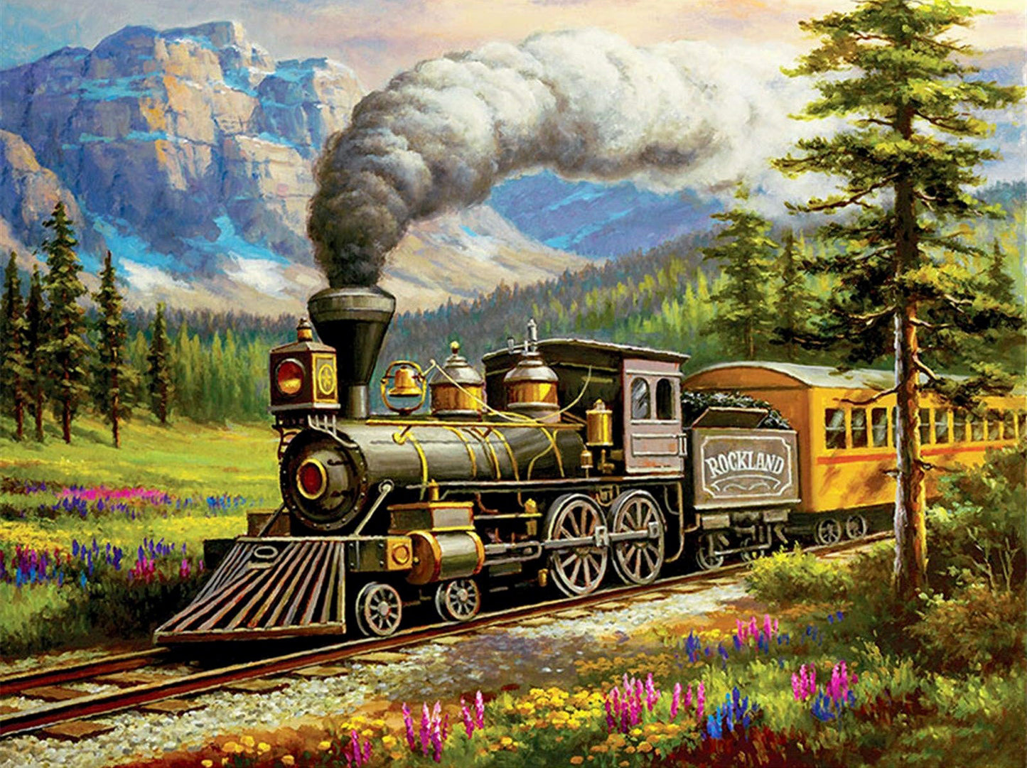 Nature Train paint by numbers