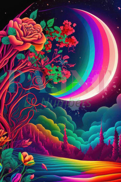 Rainbow Night Painting By Numbers