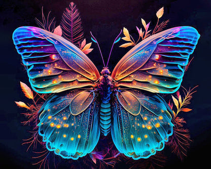 Sparkling Butterfly Paint By Numbers For Adults