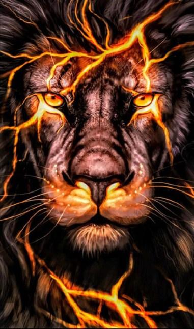 Fire Lion - Paint by Diamonds