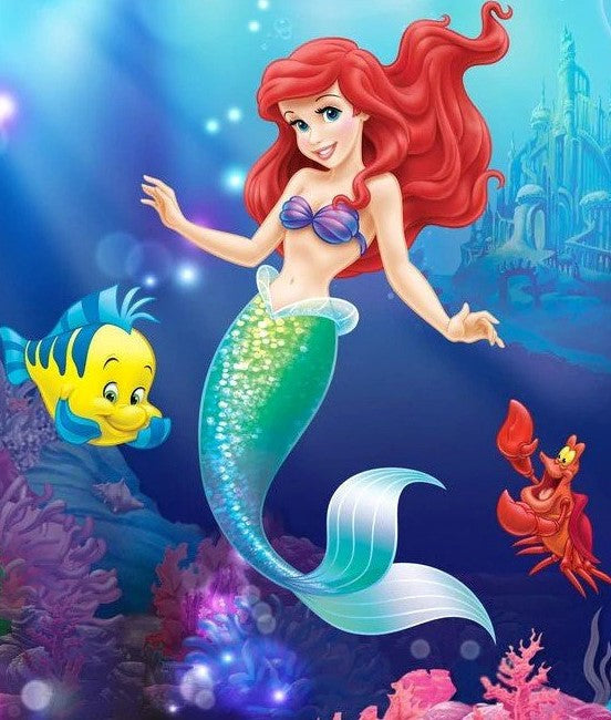 The Little Mermaid Cartoon paint by numbers
