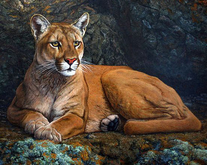 The Mighty Mountain Lion - Diamond Painting