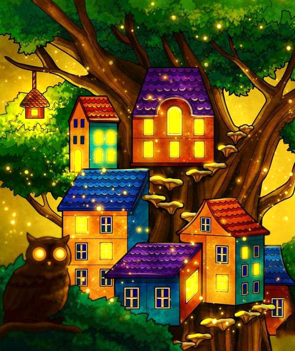 Tree Houses - Best paint by numbers