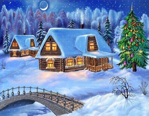 A Beautiful Christmas Night - All Diamond Painting Art