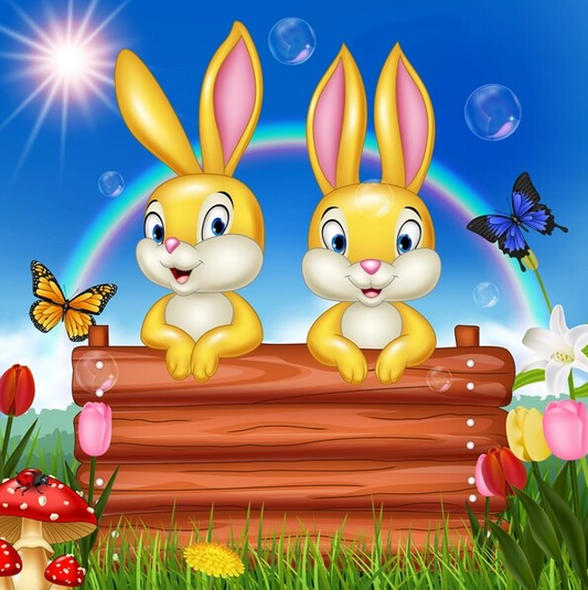 Yellow Bunny Easter Diamond Art