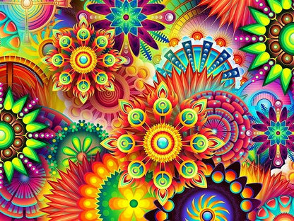 Colorful Mandala Art- 5D Paint With Diamonds