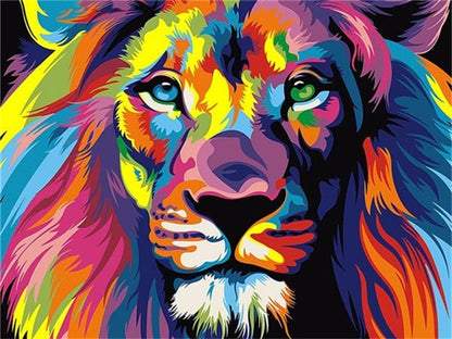 Colorful Lion - Best Diamond Art - All Diamond Painting Art