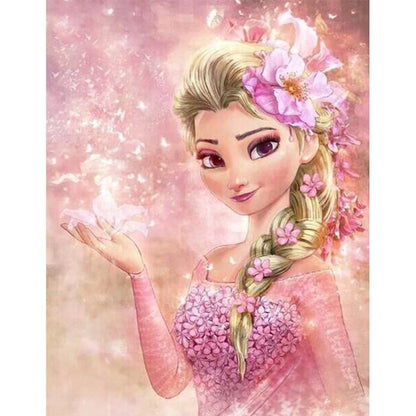 Elsa In Pink Dress - Diamond Painting - All Diamond Painting Art